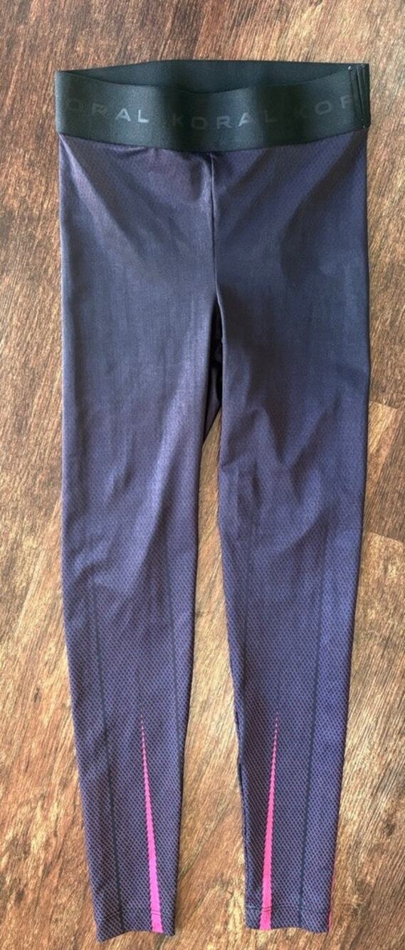 Koral Aden Noir High Rise Legging Skyscraper Womens Size XS Athletic Apparel EUC